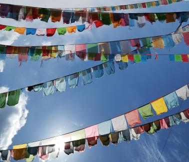 Flying prayer flags 5