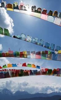 Flying prayer flags 6