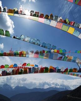 Flying prayer flags 7