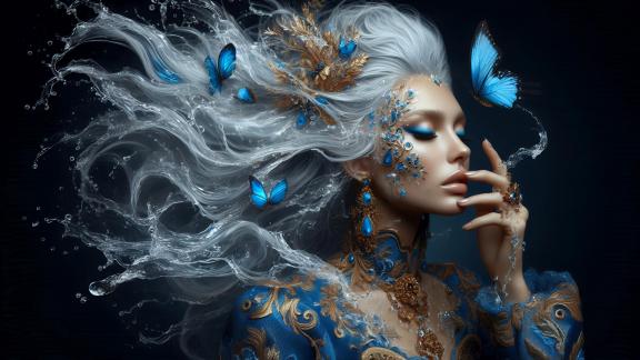 AI Blue Butterfly 0005