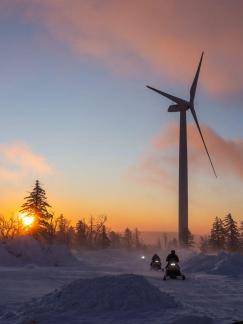 Riding near the windmill