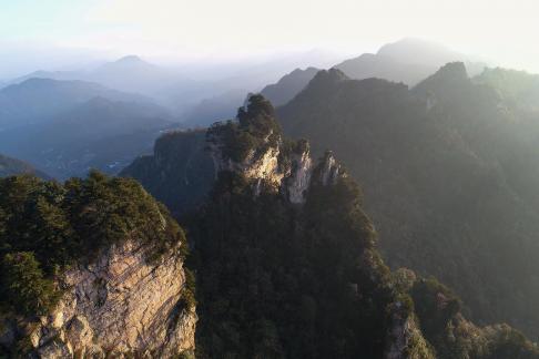 Green mountains and red forests 1