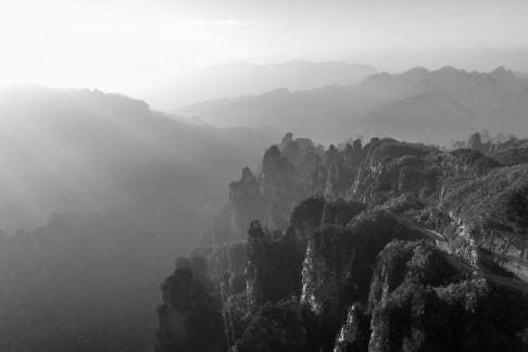 Green mountains and red forests 7