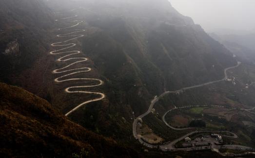 The mountain road is winding 2
